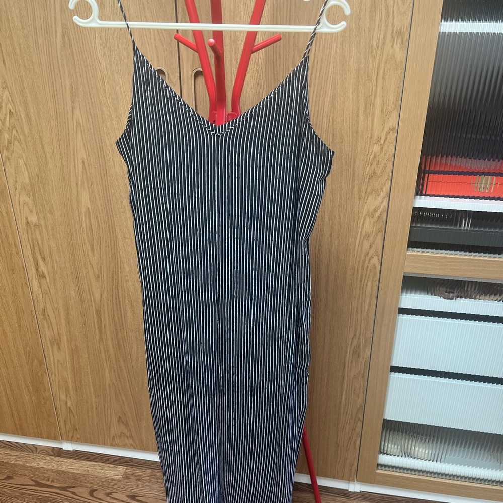 American Vintage Black and White Striped Maxi Dress